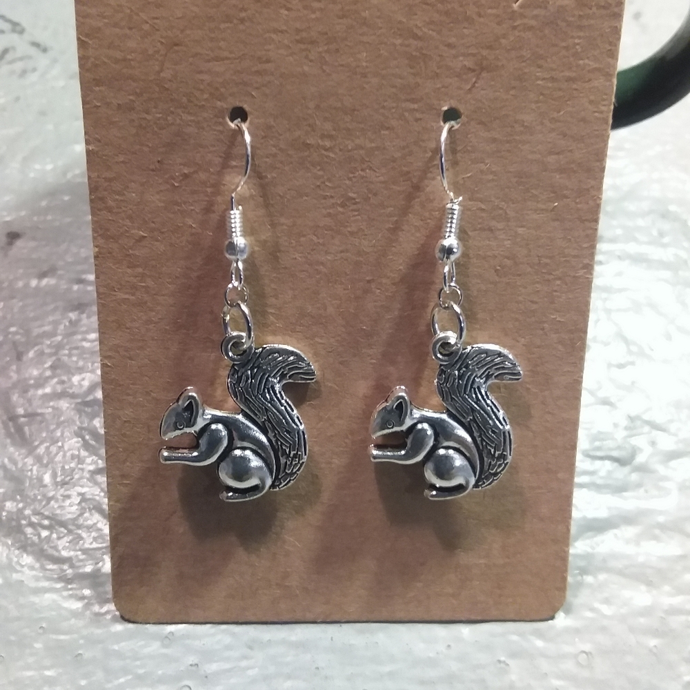 Squirrel Earrings - Picture 2 of 2